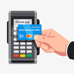 手机刷卡交易矢量图