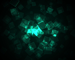 发光几何漂浮元素