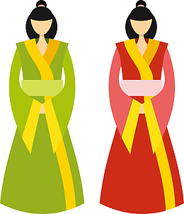 穿着中国汉服的女子