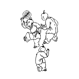 古代玩耍的小孩