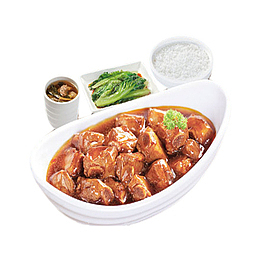 酸辣生菜和大份排骨