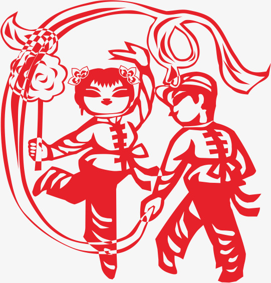 双人扭秧歌素材免费下载_觅元素