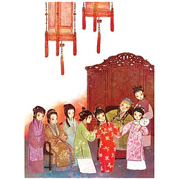 手绘中国风红楼梦插画免抠