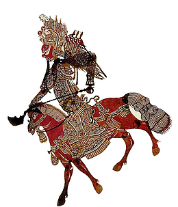中国风骑马将军皮影