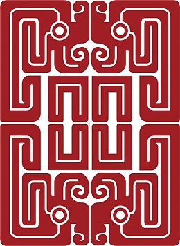 花纹中国风式红章