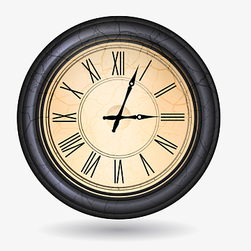 黑色复古时钟矢量
