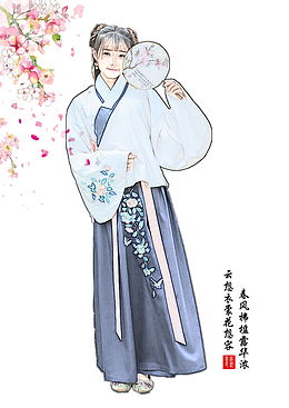 中国风手绘美女