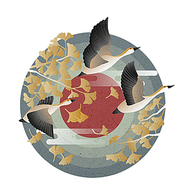 中国风插画设计图案