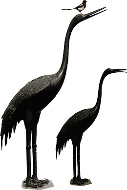 雕塑仙鹤中式地产