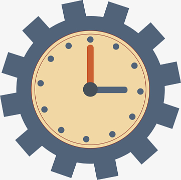 矢量图齿轮状时钟