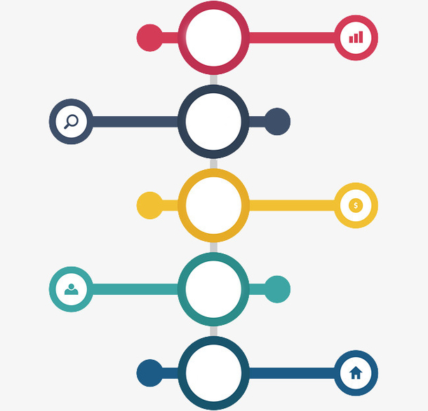 简约时尚风竖向时间轴装饰图案