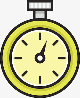 卡通黄色怀表素材图