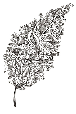 羽毛叶子装饰画