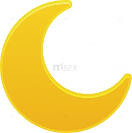黄色月亮设计图标
