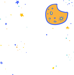 卡通月亮星星背景
