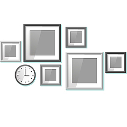 墙上的装饰挂画矢量图