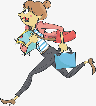 矢量图奔跑的女人