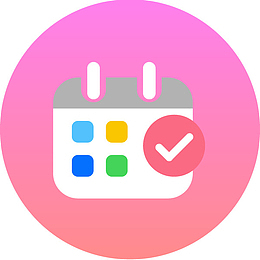 手绘卡通签到APP图标