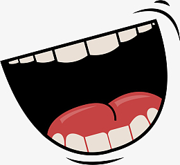 卡通哈哈大笑嘴巴
