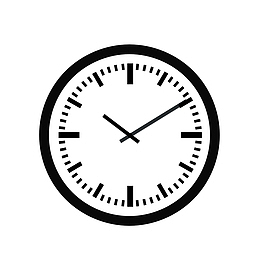 黑色钟表图标png