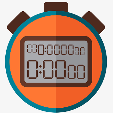 橙色秒表矢量插画