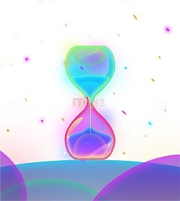 唯美星空幻想流体渐变时间漏斗