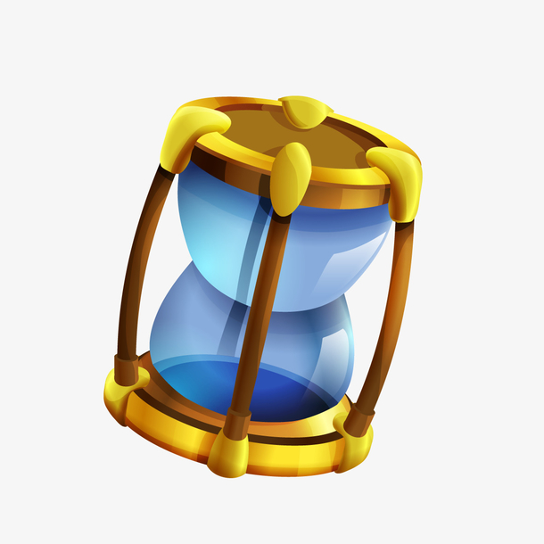 手绘卡通游戏道具沙漏