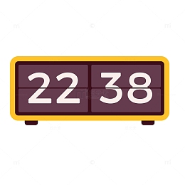 扁平化长方形的时钟设计