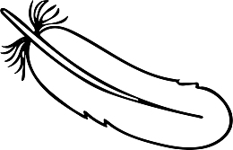 卡通简约黑白插画小清新羽毛