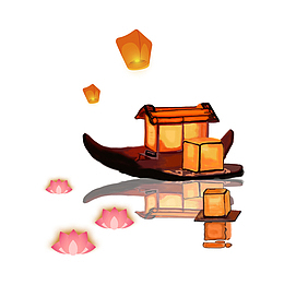 中元节河灯祈福创意设计