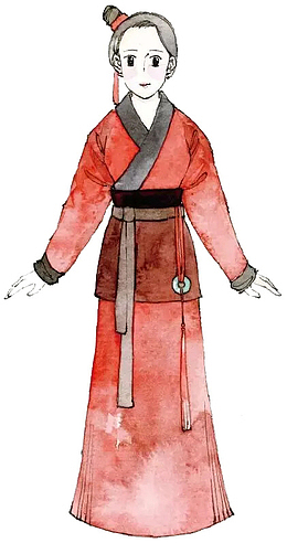 手绘古代女子服饰