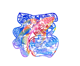 免抠彩色福字艺术字