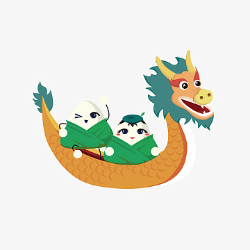 卡通龙舟装饰图案