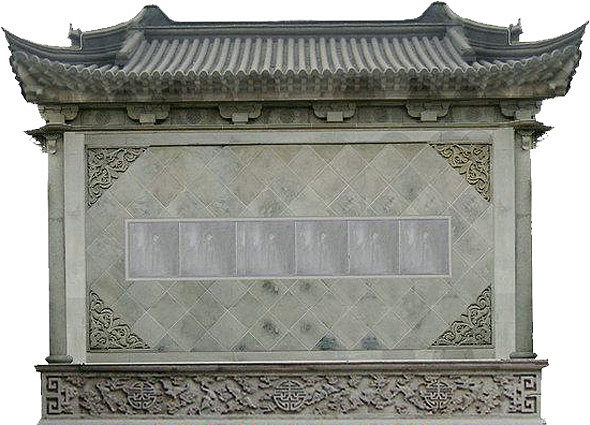 中国风黑白色古代围墙