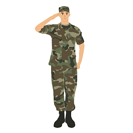 卡通部队军人设计