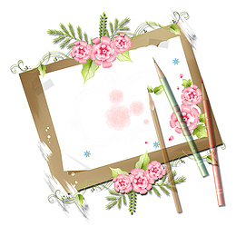 中国风信纸花朵