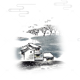 中国风水墨画二十四节气