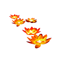 中元节唯美河灯设计