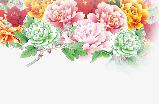 盛世中国地产海报元素牡丹