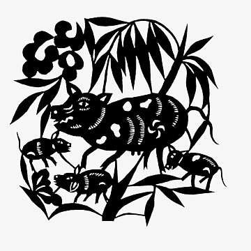 中国民间剪纸素材_中国民间剪纸图片元素-觅元素