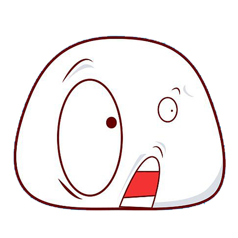 手绘馒头人夸张表情