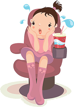 看电影的小女孩