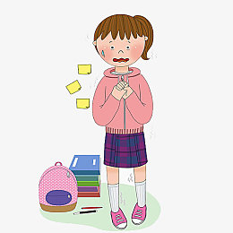 一个害怕的小女孩