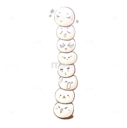 层层叠叠的可爱汤圆