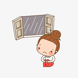 不高兴蜷缩的女孩