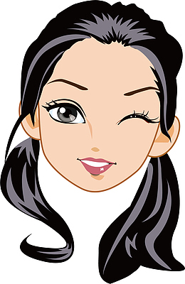 黑发的女生