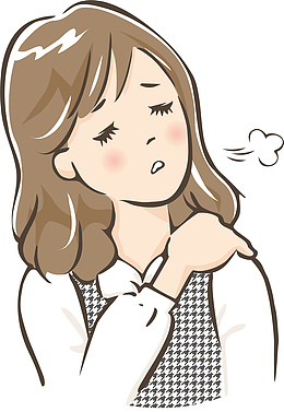手绘插画风格女士人物困倦表情素