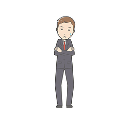 郁闷的男人手绘图