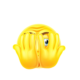 矢量卡通遮眼表情