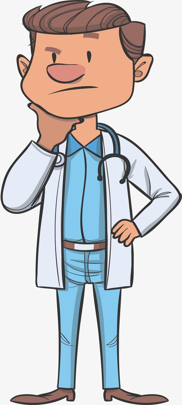 困惑表情的男医生